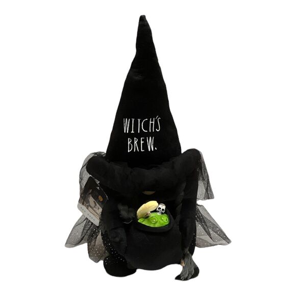 Rae Dunn Halloween Gnome Witch’s Brew Weighted Shelf Sitter Decor Black Hat Fall - Picture 9 of 9